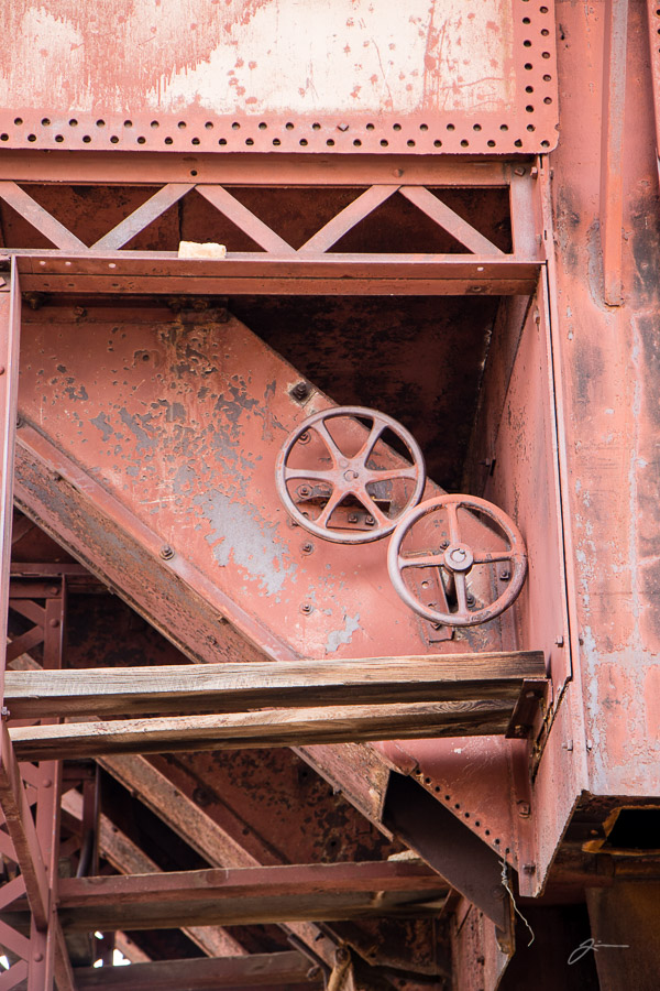 Abandoned mining equipment near Victor