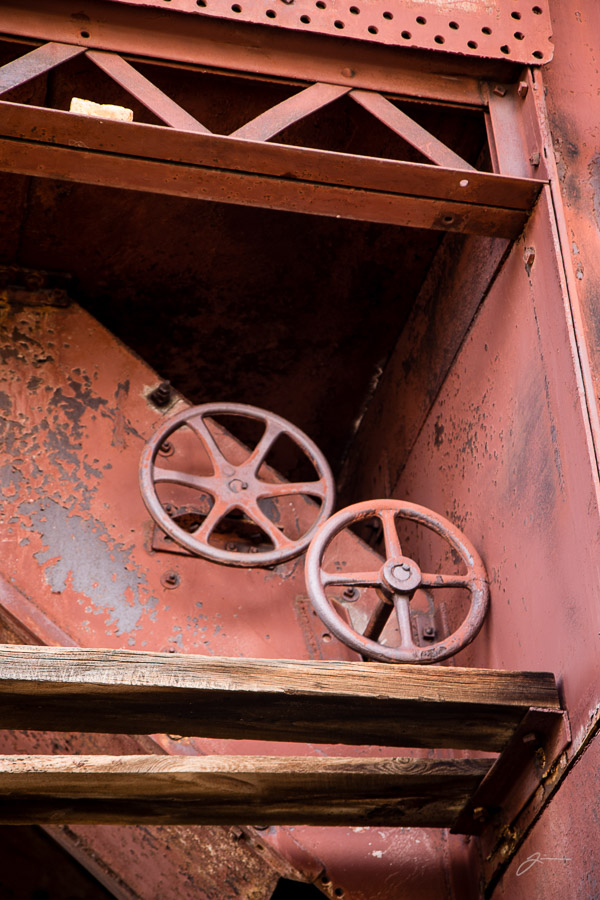 Abandoned mining equipment near Victor