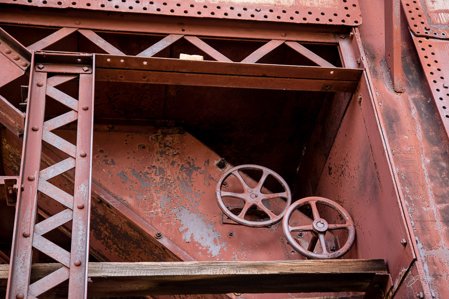 Abandoned mining equipment near Victor