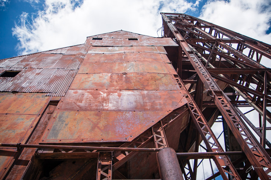 Abandoned mining equipment near Victor