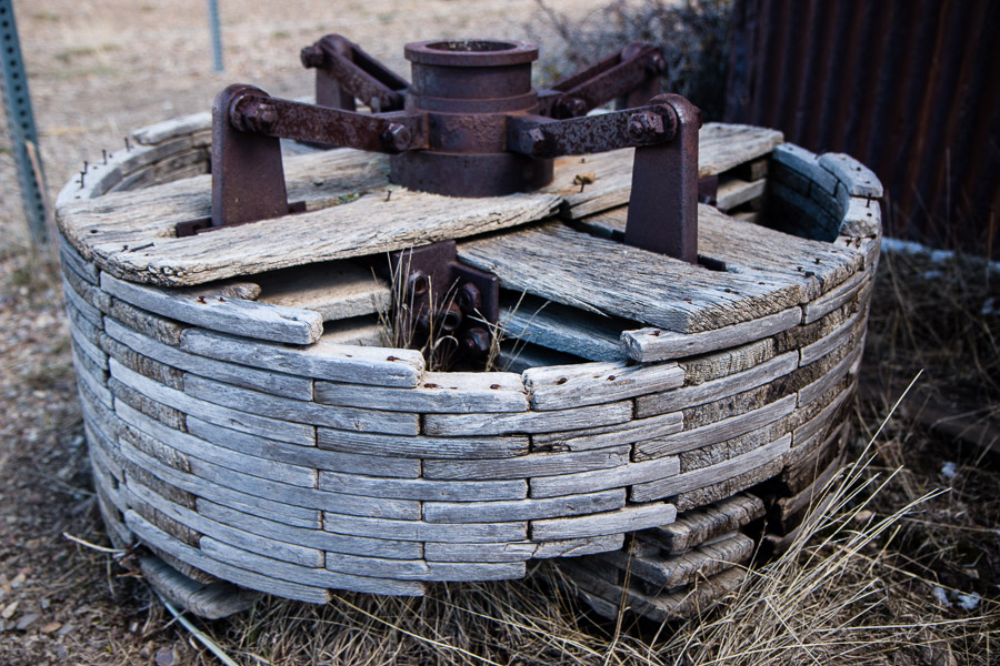 Abandoned mining equipment near Victor
