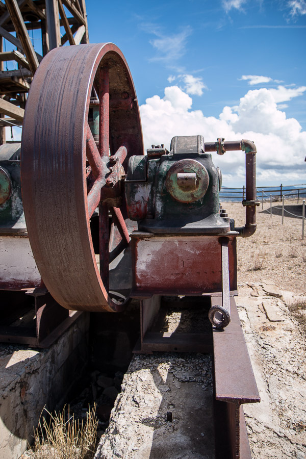 Abandoned mining equipment near Victor