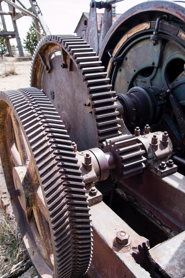 Abandoned mining equipment near Victor