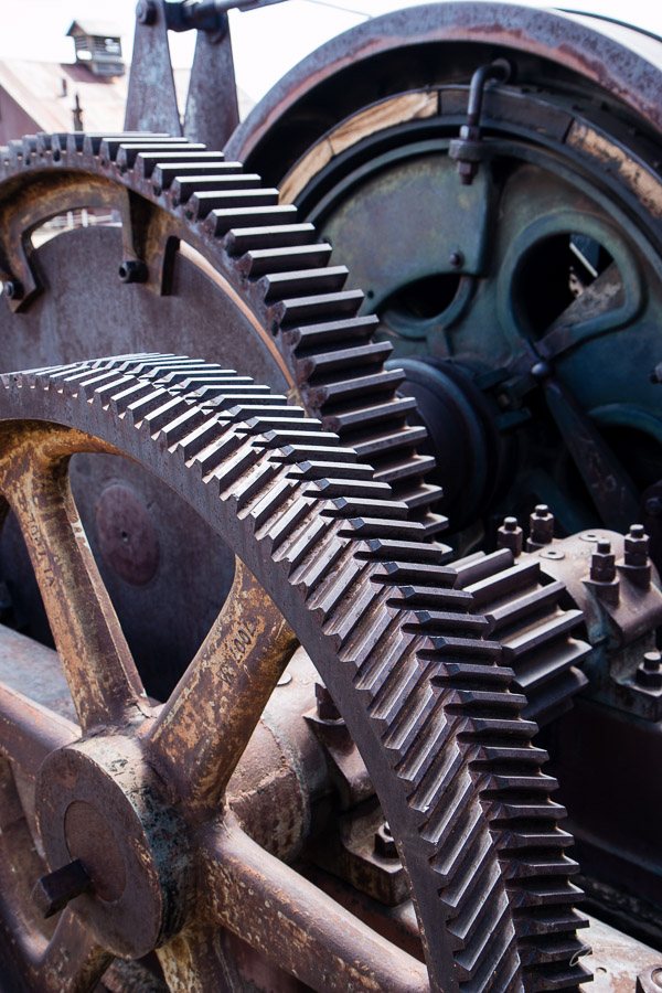 Abandoned mining equipment near Victor