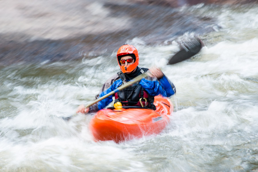 Kayaker on South Platte River