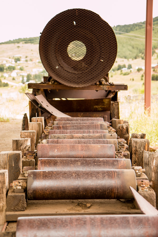 Abandoned mine equipment near Victor