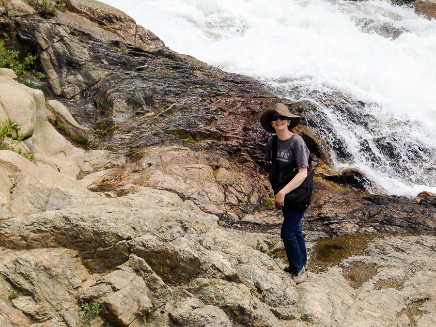 Theresa at the Aluvial Fan falls