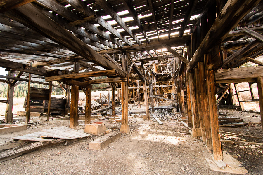 Abandoned mine equipment on Mosquito Pass