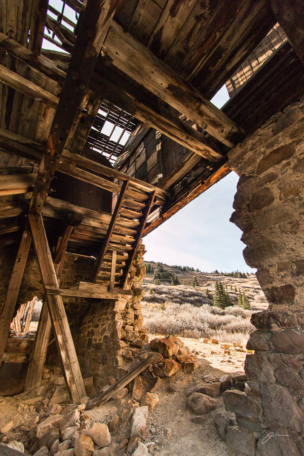 Abandoned mine equipment on Mosquito Pass