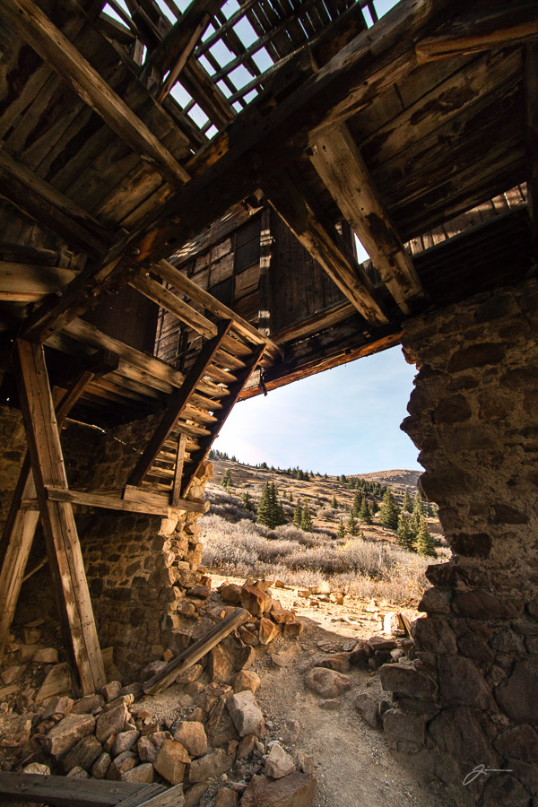 Abandoned mine equipment on Mosquito Pass
