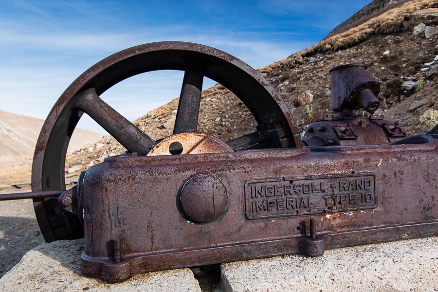 Abandoned mine equipment on Mosquito Pass
