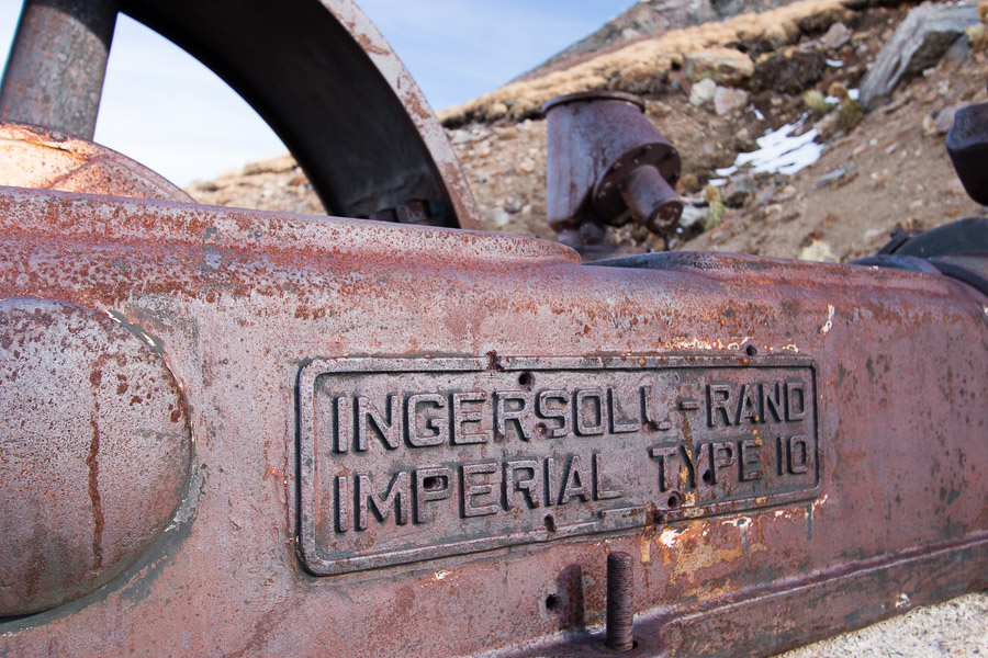 Abandoned mine equipment on Mosquito Pass