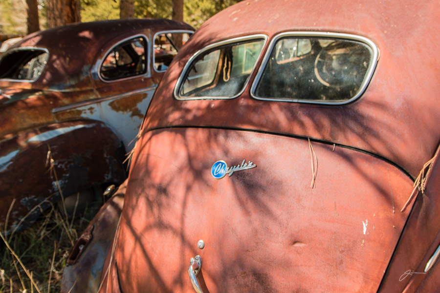 Cars in art yard,  Guffey, CO