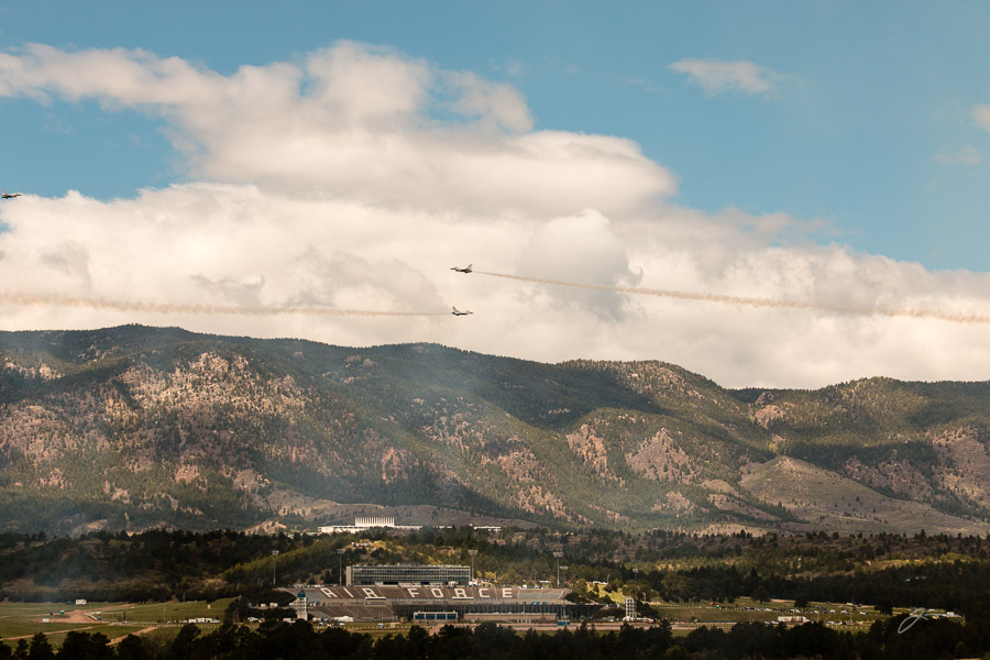 Thunderbirds practice for Academy graduation