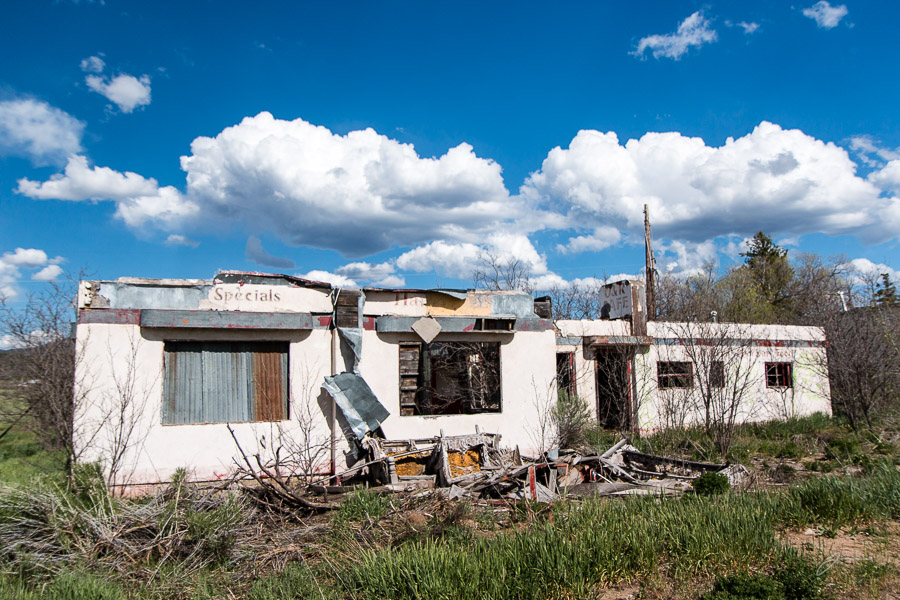 Abandoned cafe, Tierra Amarilla, NM