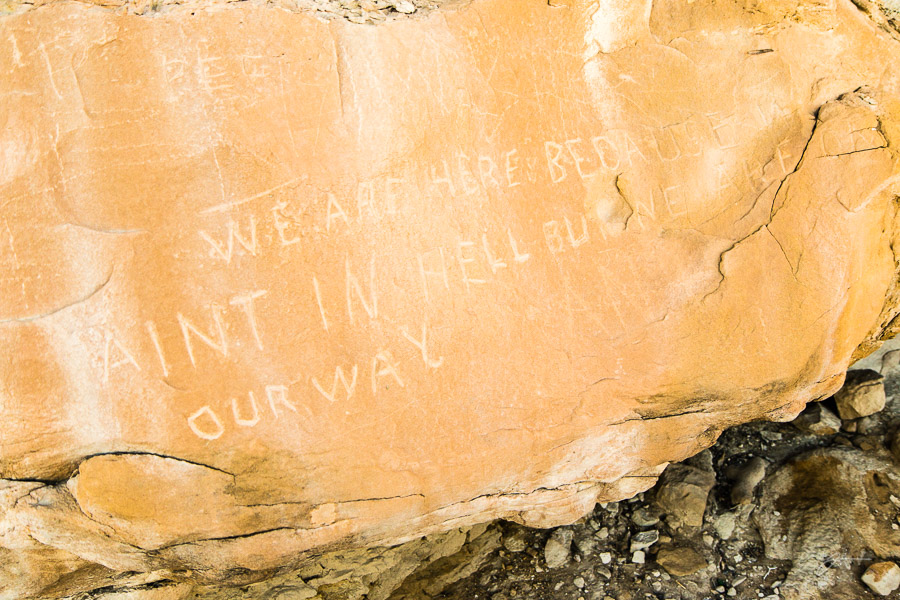 Settler graffiti near Rangely, CO